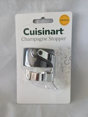 Cuisinart Silver Champagne Stopper with Polished Finish